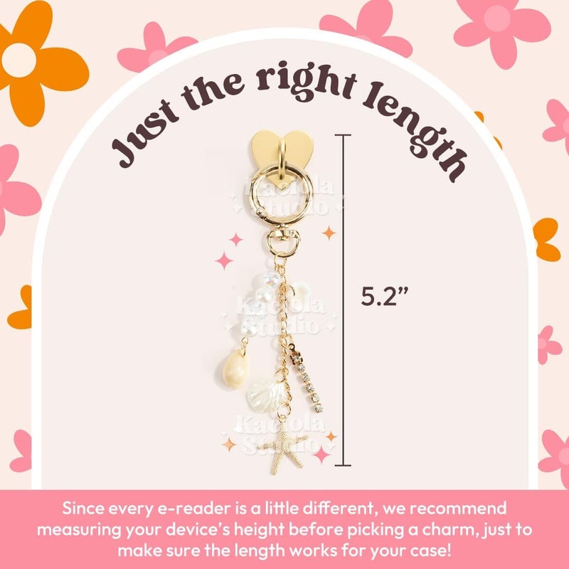 Kaciola Charm Chains for Kindle, Cute Phone Charm Chains Bracelets Accessories for Readers Booklovers Women Men, Charms Compatible for E-Reader/Phone/Paper White (D01-D05) - Image 5